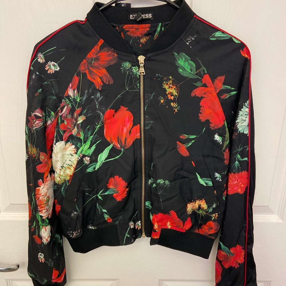 Express Flower Bomber Jacket